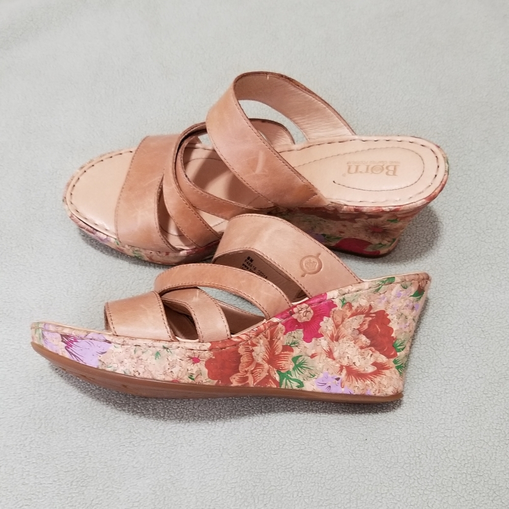 Born concept BOC platform wedge sandal.